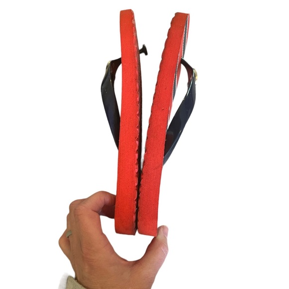 {Michael Kors} Patriotic Thong Flip Flop Sandals Red White Blue Gold Women’s 7 - Picture 8 of 11